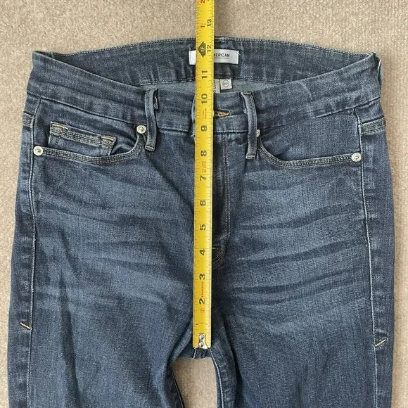 Good American Jeans Womens 4/27 Skinny Stretch Denim Pants Good Legs Dark Wash - Picture 7 of 12